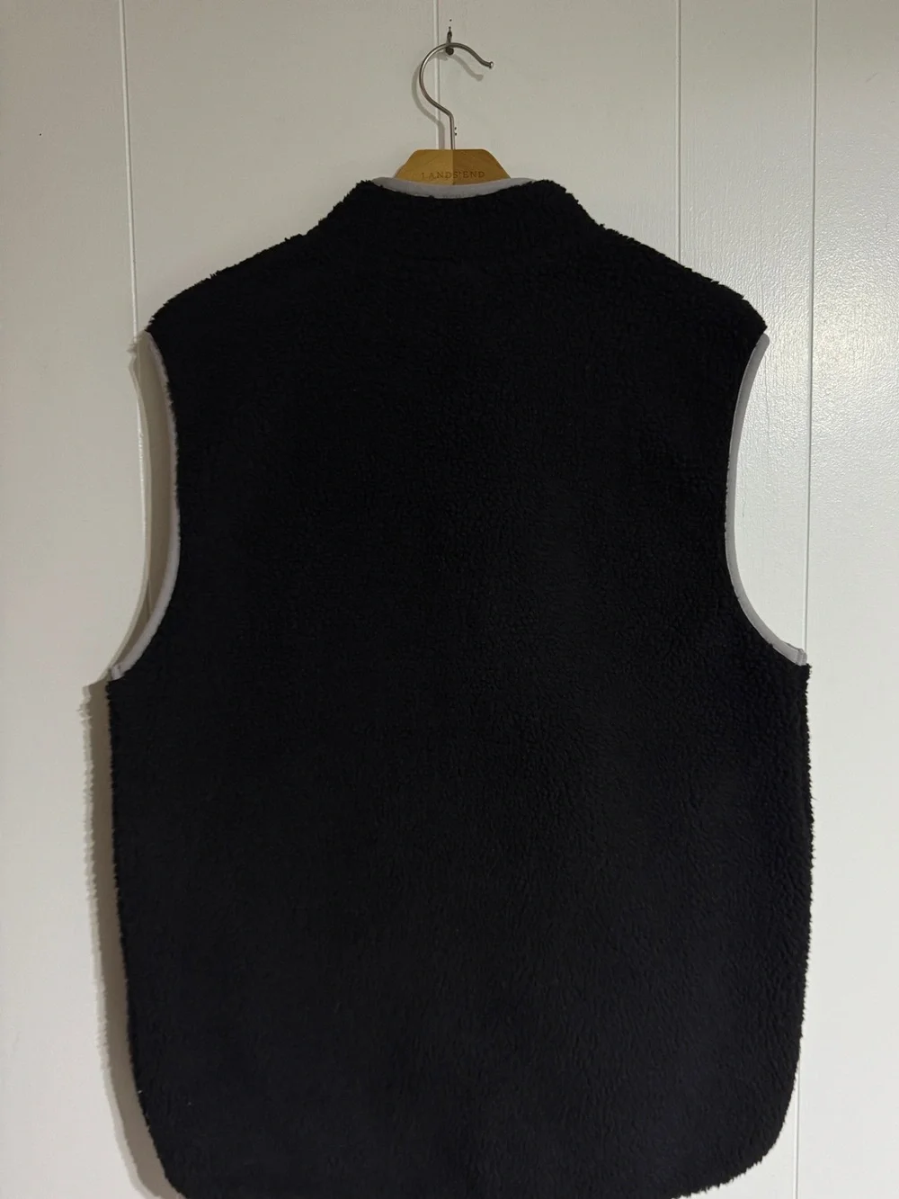 Volcom Black Fleece Vest Full Zip Sherpa Cozy Business Casual